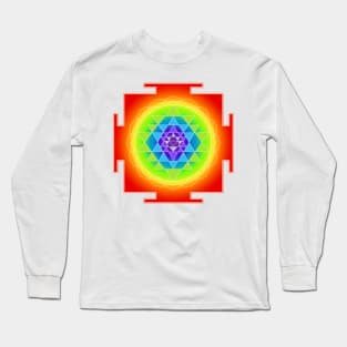 Sri Yantra Chakras Color Long Sleeve T-Shirt